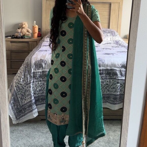 Green Salwar - Picture 1 of 5